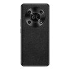 For Honor X40 GT Cross Texture PU Leather Phone Case(Black) - 1