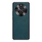 For Honor X50 Cross Texture PU Leather Phone Case(Dark Green) - 1