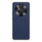 For Honor X50 Cross Texture PU Leather Phone Case(Sapphire Blue) - 1