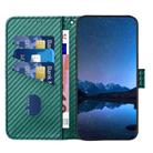 For Realme GT5 Pro YX0070 Carbon Fiber Buckle Leather Phone Case with Lanyard(Dark Green) - 3