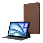 For iPad Air 11 2024 TPU Flip Tablet Protective Leather Case(Brown) - 1