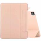 For iPad Pro 13 2024 Double-sided Clip Fixed Buckle Magnetic PU Leather Smart Tablet Case(Gold) - 1