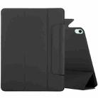 For iPad Air 11 2024 Double-sided Clip Fixed Buckle Magnetic PU Leather Smart Tablet Case(Black) - 1