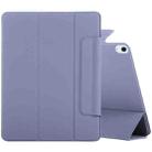 For iPad Air 11 2024 Double-sided Clip Fixed Buckle Magnetic PU Leather Smart Tablet Case(Purple) - 1