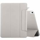 For iPad Air 11 2024 Double-sided Clip Fixed Buckle Magnetic PU Leather Smart Tablet Case(Grey) - 1