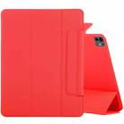 For iPad Pro 11 2024 Double-sided Clip Fixed Buckle Magnetic PU Leather Smart Tablet Case(Red) - 1