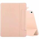 For iPad Air 13 2024 Double-sided Clip Fixed Buckle Magnetic PU Leather Smart Tablet Case(Gold) - 1