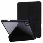 For iPad Pro 13 2024 Deformation Transparent Acrylic Leather Tablet Case(Black) - 1