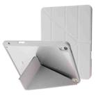 For iPad Air 11 2024 Deformation Transparent Acrylic Leather Tablet Case(Grey) - 1