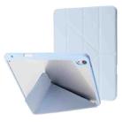 For iPad Air 11 2024 Deformation Transparent Acrylic Leather Tablet Case(Light Blue) - 1