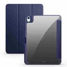 For iPad Air 11 2024 / 2025 Acrylic 3-folding Smart Leather Tablet Case(Dark Blue) - 1