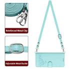 For itel RS4/S666LN Cat Rat Embossed Pattern RFID Leather Phone Case with Lanyard(Mint Green) - 3