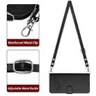 For itel A48 Cat Rat Embossed Pattern RFID Leather Phone Case with Lanyard(Black) - 3