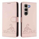For Itel A95 5G Cat Rat Embossed Pattern RFID Leather Phone Case with Lanyard(Pink) - 2