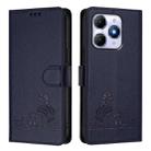 For Itel A90 Cat Rat Embossed Pattern RFID Leather Phone Case with Lanyard(Blue) - 2