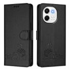 For Tecno Spark 30 5G Cat Rat Embossed Pattern RFID Leather Phone Case with Lanyard(Black) - 2