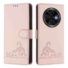 For Tecno Spark 30C 5G / Pop 9 5G Cat Rat Embossed Pattern RFID Leather Phone Case with Lanyard(Pink) - 2