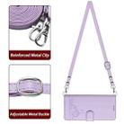 For Infinix Note 40 5G Cat Rat Embossed Pattern RFID Leather Phone Case with Lanyard(Purple) - 3