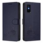For Infinix GT 30 Pro Cat Rat Embossed Pattern RFID Leather Phone Case with Lanyard(Blue) - 2