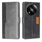 For Itel RS4 4G Contrast Color Side Buckle Leather Phone Case(Black + Grey) - 1