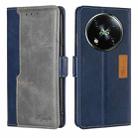 For Itel RS4 4G Contrast Color Side Buckle Leather Phone Case(Blue + Grey) - 1