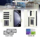 For Samsung Galaxy Z Fold7 Solid Color Multifunctional Folding Leather Phone Case with Pen Slot(White) - 3