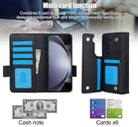 For Samsung Galaxy Z Fold7 Solid Color Multifunctional Folding Leather Phone Case with Pen Slot(Black) - 3