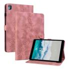 For Nokia T21 Lily Embossed Leather Tablet Case(Pink) - 1