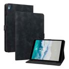 For Nokia T21 Lily Embossed Leather Tablet Case(Black) - 1