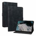 For Nokia T20 10.4 2021 Lily Embossed Leather Tablet Case(Black) - 1