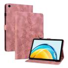 For Huawei MatePad SE 10.4 Lily Embossed Leather Tablet Case(Pink) - 1