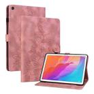 For Huawei MatePad T 10s / Enjoy Tablet 2 Lily Embossed Leather Tablet Case(Pink) - 1