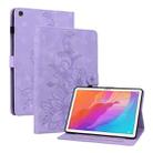 For Huawei MatePad T 10s / Enjoy Tablet 2 Lily Embossed Leather Tablet Case(Purple) - 1
