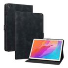 For Huawei MatePad T 10s / Enjoy Tablet 2 Lily Embossed Leather Tablet Case(Black) - 1