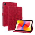 For Huawei MatePad SE 11 2024 Lily Embossed Leather Tablet Case(Red) - 1