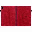 For Huawei MatePad SE 11 2024 Lily Embossed Leather Tablet Case(Red) - 3