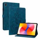 For Huawei MatePad SE 11 2024 Lily Embossed Leather Tablet Case(Dark Blue) - 1