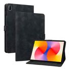 For Huawei MatePad SE 11 2024 Lily Embossed Leather Tablet Case(Black) - 1