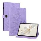 For Honor Pad 9 12.1 Lily Embossed Leather Tablet Case(Purple) - 1