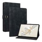 For Honor Pad 9 12.1 Lily Embossed Leather Tablet Case(Black) - 1