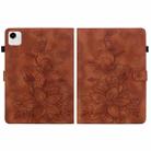 For Honor Pad X9a Lily Embossed Leather Tablet Case(Brown) - 2