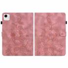 For Honor Pad X9a Lily Embossed Leather Tablet Case(Pink) - 2