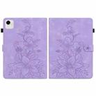 For Honor Pad X9a Lily Embossed Leather Tablet Case(Purple) - 2