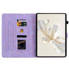 For Honor Pad X9a Lily Embossed Leather Tablet Case(Purple) - 3