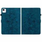For Honor Pad X9a Lily Embossed Leather Tablet Case(Dark Blue) - 2