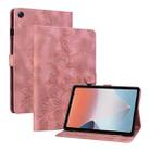 For OPPO Pad Air Lily Embossed Leather Tablet Case(Pink) - 1