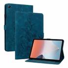 For OPPO Pad Air Lily Embossed Leather Tablet Case(Dark Blue) - 1