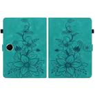 For OPPO Pad SE 11 inch Lily Embossed Leather Tablet Case(Green) - 3