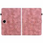 For OPPO Pad SE 11 inch Lily Embossed Leather Tablet Case(Pink) - 3