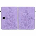 For OPPO Pad SE 11 inch Lily Embossed Leather Tablet Case(Purple) - 3